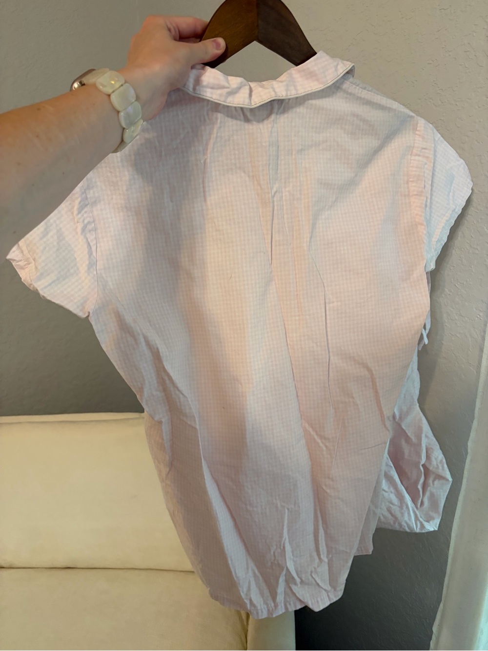 ✨3/$10✨ Vintage Women’s Pink Gingham Pajama Set - Picture 3 of 6